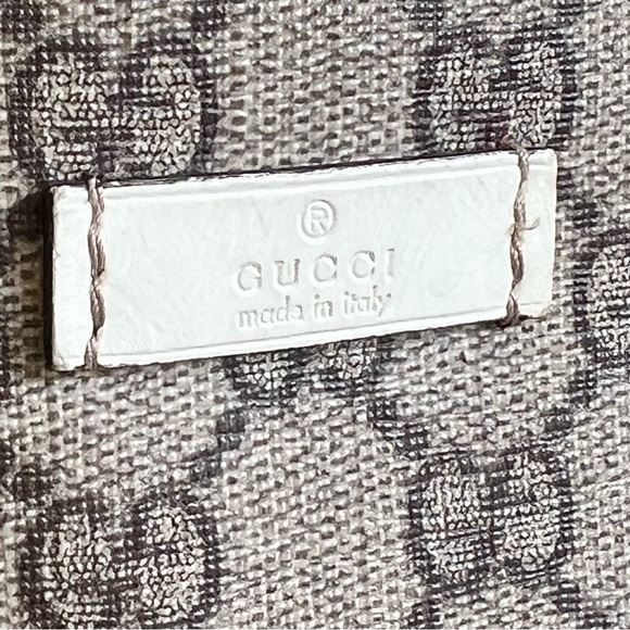 GUCCI “Joy” GG Monogram Tote With White Leather Trim - Picture 8 of 17